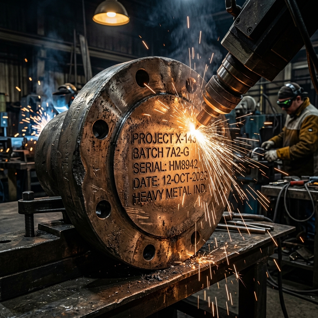 heavy metal industrial part marking